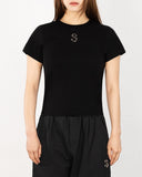 [MADE] W Chest Logo Crop Short Sleeve
