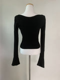 Poroa Square Neck Frill Lace Top