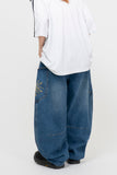 Solari Pocket Wide Balloon Banding Denim