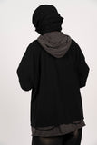 Diela Layered Hood Long Sleeve T-Shirt