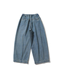 [AG] Long Tuck Wing Balloon Denim Pants