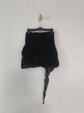 shell lace unbalanced skirt