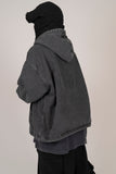 Poche denim hooded jacket