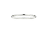 Essence Silver Moissanite Accent Slim Bangle