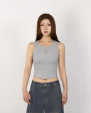 [MADE] W Chest Logo Crop Sleeveless
