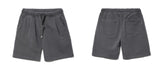 Pleat pigment washing short pants