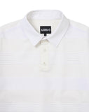 Stripe Mesh Layered Polo Shirt