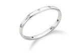 Essence Silver Moissanite Accent Chunky Bangle