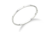 Essence Silver Moissanite Accent Slim Bangle