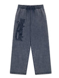 WASHED CUT OFF APPLIQUE SWEAT PANT