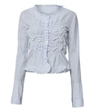 Saya Frill Puff Long Blouse