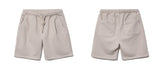 Pleat pigment washing short pants