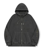 [2-WAY] Jemdenim Patch Pigment Hood Zip-Up