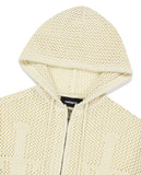 DAGGER MESH HOOD ZIP UP KNIT