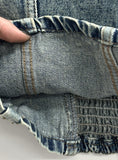 Ridi cut washed denim top