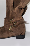 Flexi triple strap buckle boots