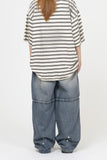 Snap Catbrush Wide Banding Denim