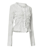 Saya Frill Puff Long Blouse