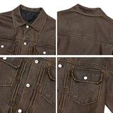Cardan Washing Leather Jacket