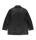 FAUX LEATHER CARCOAT