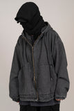 Poche denim hooded jacket