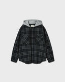 [AG] Hoodie Checked Shirt