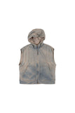 Artless Hooded Denim Vest