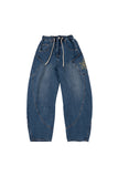 Solari Pocket Wide Balloon Banding Denim