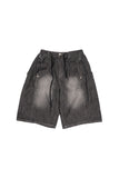 Lean side snap denim shorts