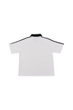 Color Block Line Collar Jersey Short Sleeve T-Shirt