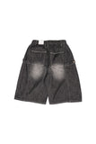 Lean side snap denim shorts