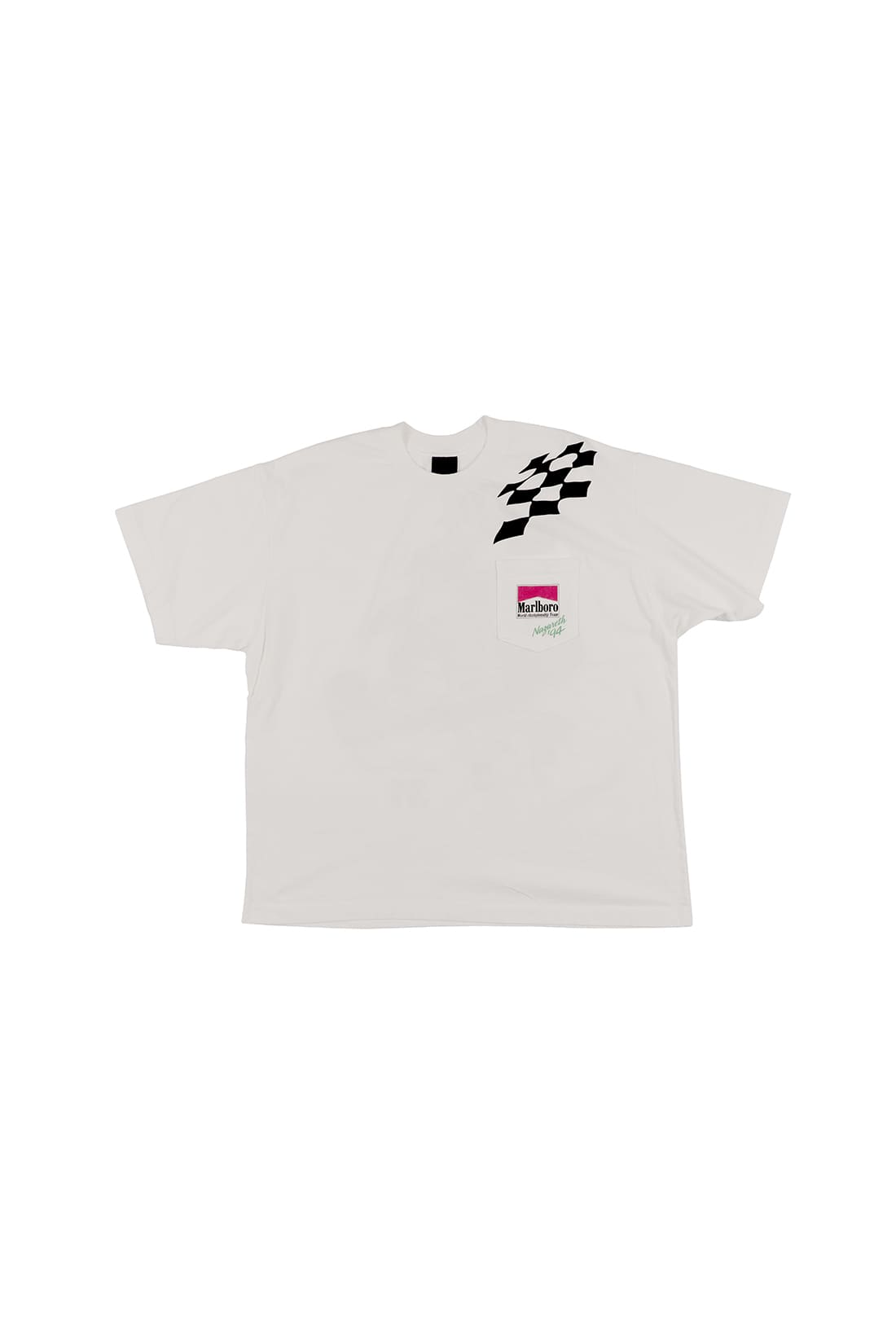 【oan】Checker F1 Washing Short Sleeve T-Shirt oan (オアン) - チェッカーF1ウォッシュ加工半袖Tシャツ