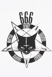 Black 666 Cat Short Sleeve T-Shirt