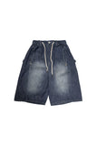 Lean side snap denim shorts
