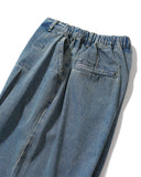 [AG] Long Tuck Wing Balloon Denim Pants