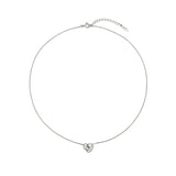 Etrev Silver Duet Love Necklace