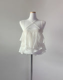 ining strap frill top