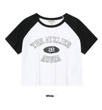 AubeA Crop Raglan Tee
