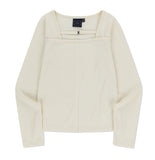 SQUARE NECK RIBBED TOP