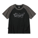 Ribbon Tail Crop Raglan Short Sleeve Tee