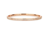 Essence Silver Moissanite Full Pave Slim Bangle