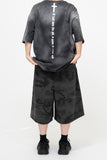 Pintuck Camo Wide Bermuda Pants