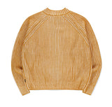TWO TONE HEAVY KNIT ZIP UP