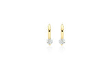 Essence Silver Moissanite Petite One Touch Earrings