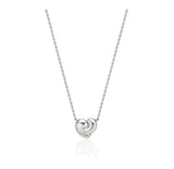 Etrev Silver Duet Love Necklace