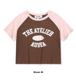 AubeA Crop Raglan Tee