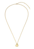 Pebble Heart Silver Necklace M