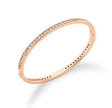 Essence Silver Moissanite Full Pave Slim Bangle