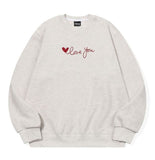 Love You Chain Embroidery Sweatshirt