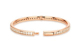 Essence Silver Moissanite Full Pave Slim Bangle